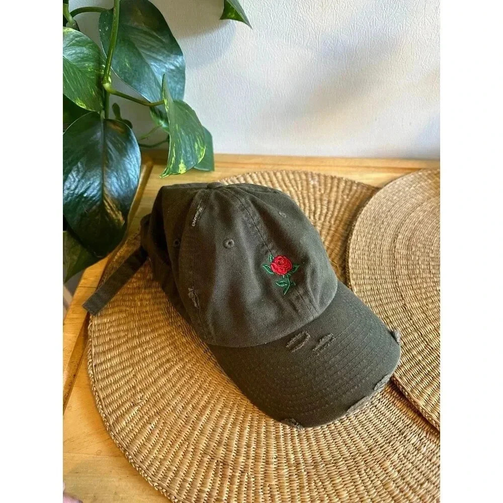 KBethos Vintage green rose baseball hat